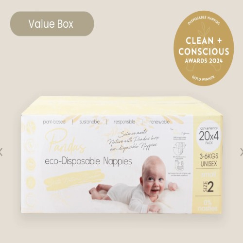 Pandas by Luvme Bamboo Nappies & Pull Ups